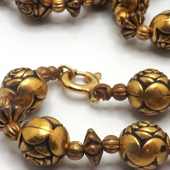 Vintage Aurora Borealis Crystals Rose Bead Necklace, 22 Inch, Spring Ring Clasp - Picture 11 of 11